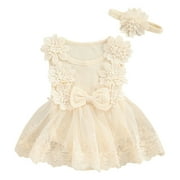 Children Casual Romper, Kids Loose Clothes, Girls' One-year-old Dress Romper Birthday Stylish Soft Yarn Princess Flower Romper Skirt